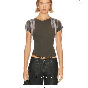 Free People bang bang tee NWT XS vintage grey